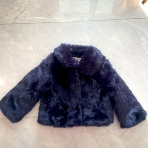 Janie and Jack size 10/12 fur navy blue